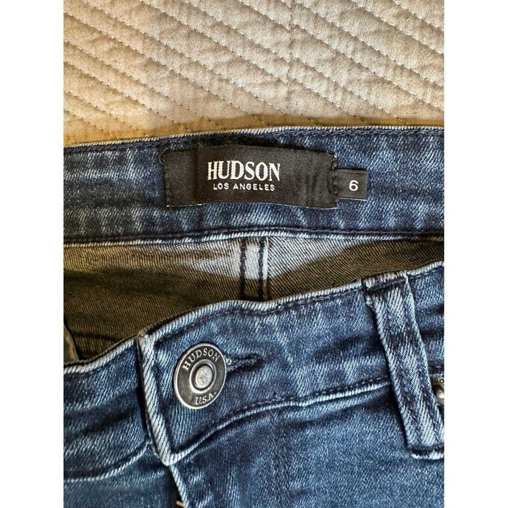Hudson Los Angeles Womens Straight Leg Jeans Blue Denim Medium Wash Size 6 - Picture 3 of 10